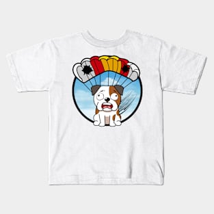 Silly bulldog has a broken parachute Kids T-Shirt